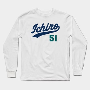 Ichiro 51, Seattle Baseball design Long Sleeve T-Shirt